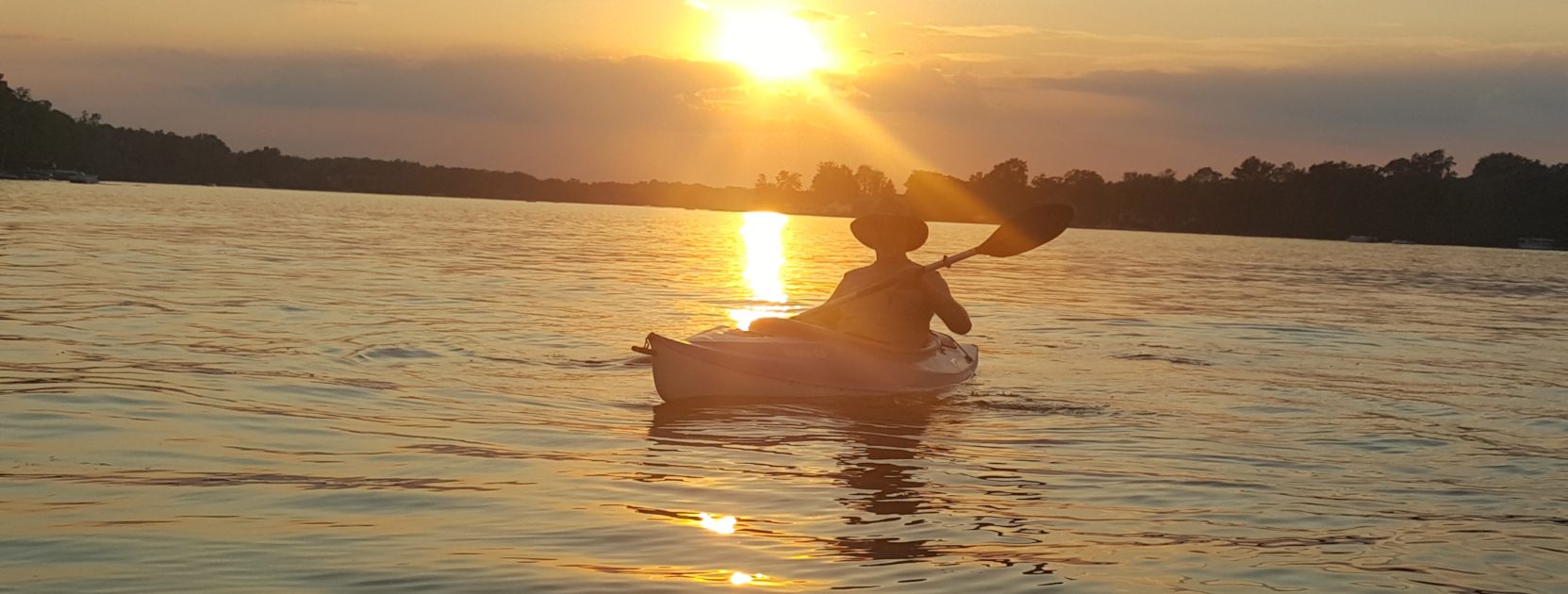 Kayak at sunset