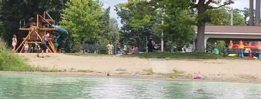 Shady Beach Park from lake
